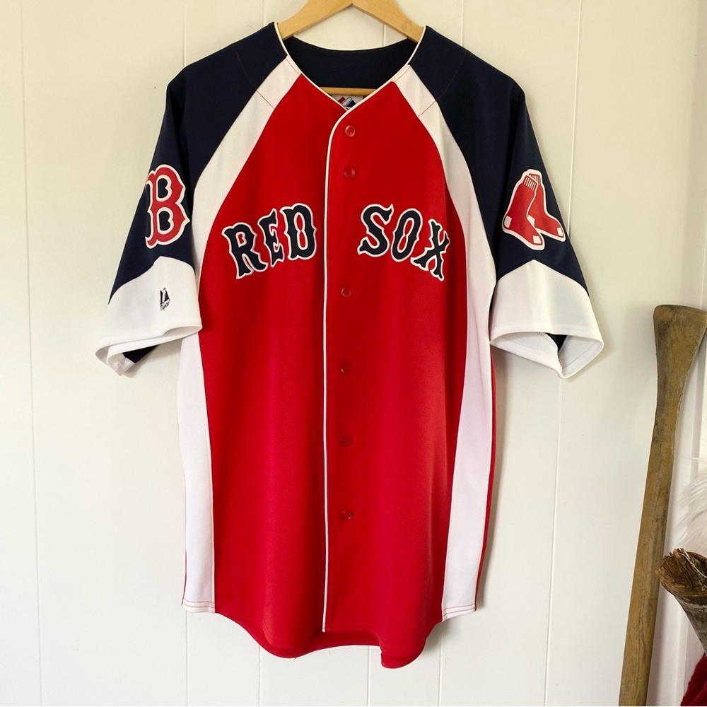 Y2K Vintage Majestic Boston Red Sox Jacoby Ellsbury 2 Jersey Blue MLB White 2009